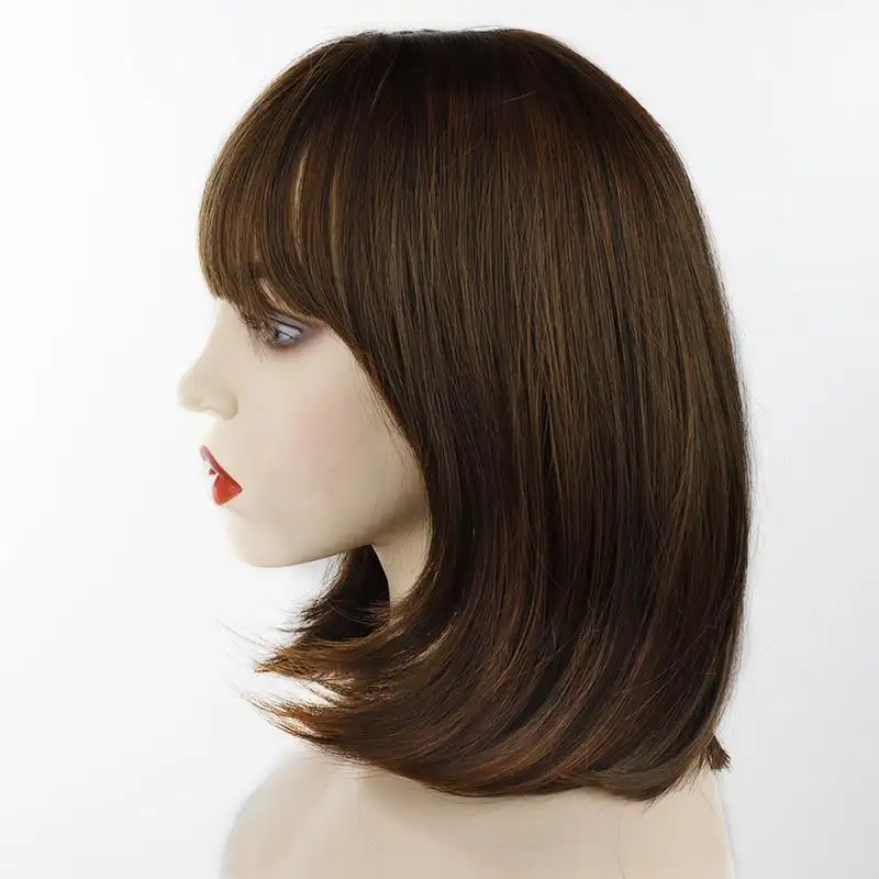 Coral Synthetic Heat Resistant Bob Wig - Image 5