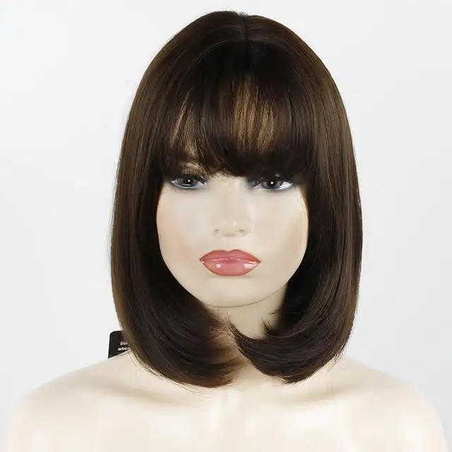 Coral Synthetic Heat Resistant Bob Wig - Image 7