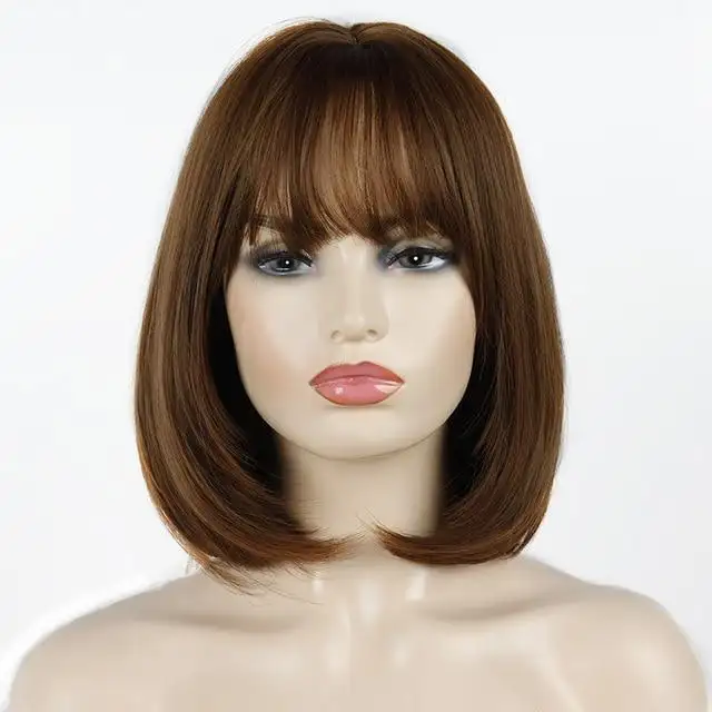 Coral Synthetic Heat Resistant Bob Wig - Image 8