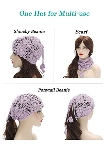 Cotton Crochet Slouchy Beanie Hat - Image 101