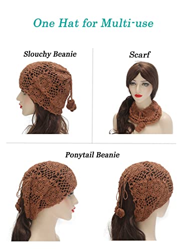 Cotton Crochet Slouchy Beanie Hat - Image 108