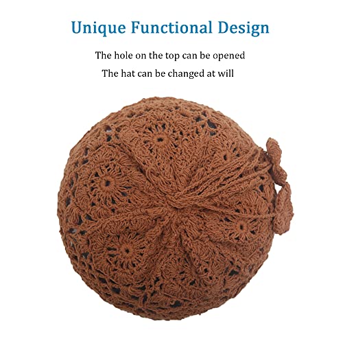 Cotton Crochet Slouchy Beanie Hat - Image 109