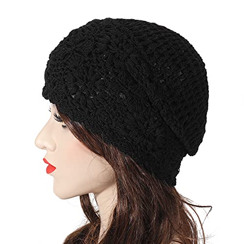 Cotton Crochet Slouchy Beanie Hat - Image 120
