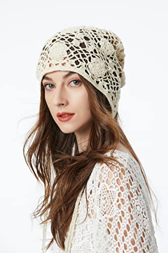 Cotton Crochet Slouchy Beanie Hat - Image 17