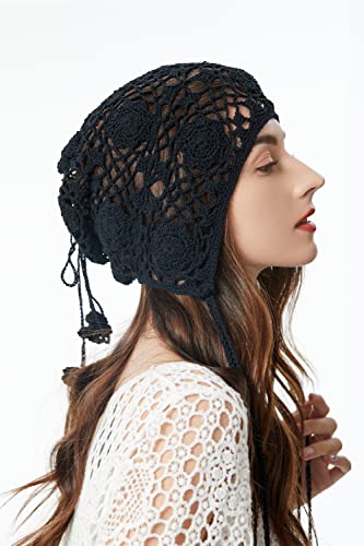Cotton Crochet Slouchy Beanie Hat - Image 24