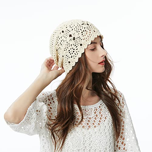 Cotton Crochet Slouchy Beanie Hat - Image 3