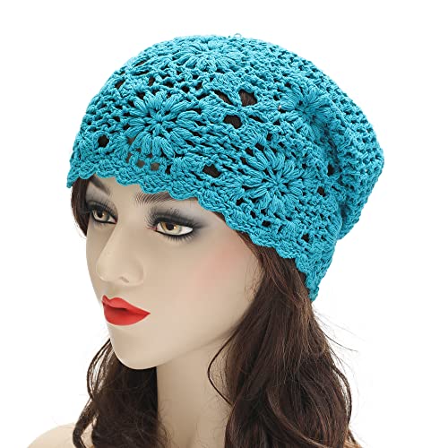 Cotton Crochet Slouchy Beanie Hat - Image 43