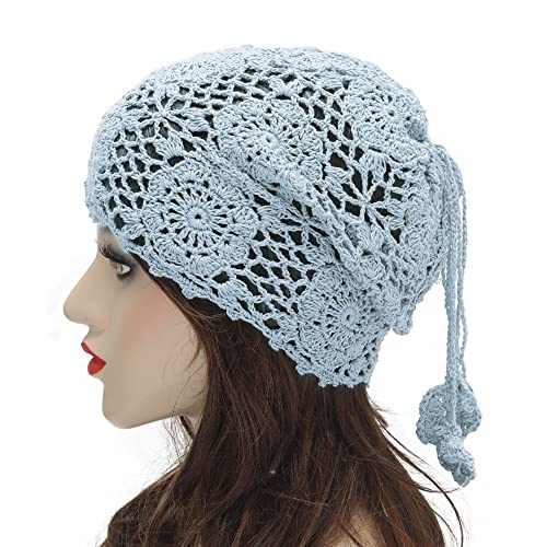 Cotton Crochet Slouchy Beanie Hat - Image 65