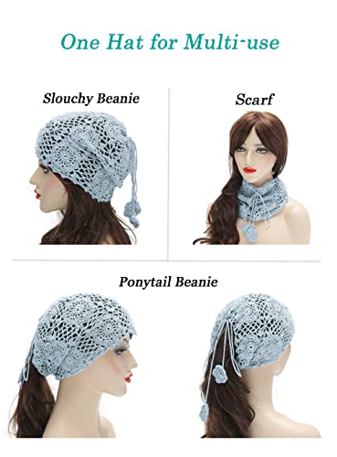 Cotton Crochet Slouchy Beanie Hat - Image 66