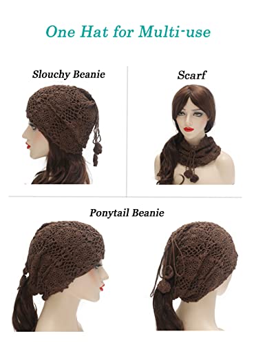 Cotton Crochet Slouchy Beanie Hat - Image 73