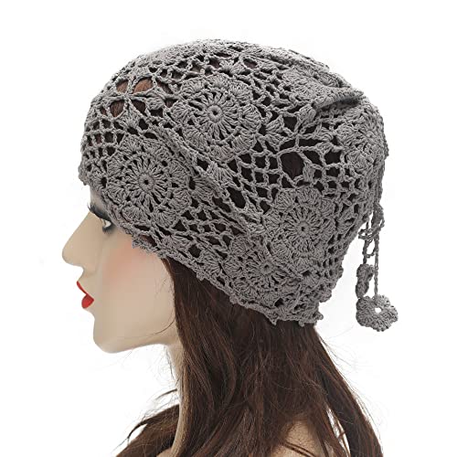 Cotton Crochet Slouchy Beanie Hat - Image 86