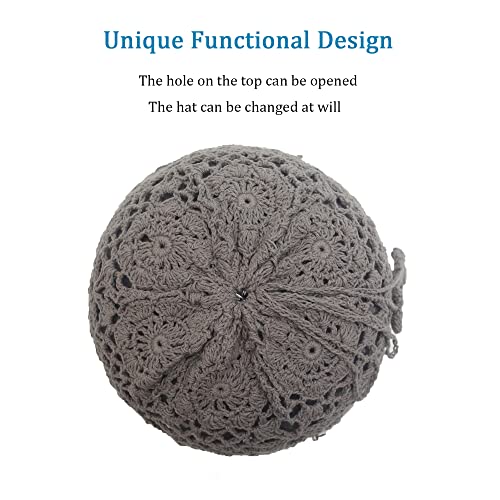 Cotton Crochet Slouchy Beanie Hat - Image 88