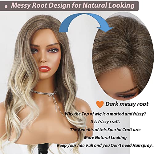 Curly blonde brown reverse ombre wig - Image 13