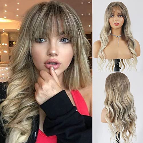 Curly blonde brown reverse ombre wig - Image 14