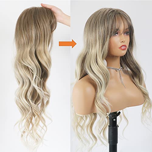 Curly blonde brown reverse ombre wig - Image 16