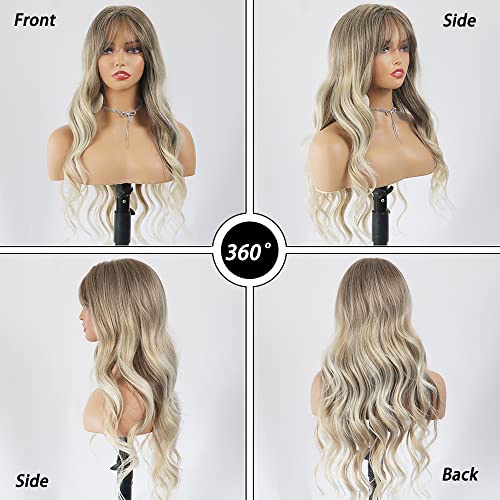 Curly blonde brown reverse ombre wig - Image 17