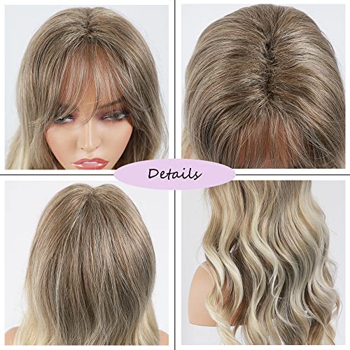 Curly blonde brown reverse ombre wig - Image 18