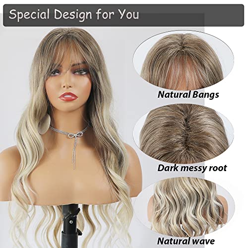 Curly blonde brown reverse ombre wig - Image 19