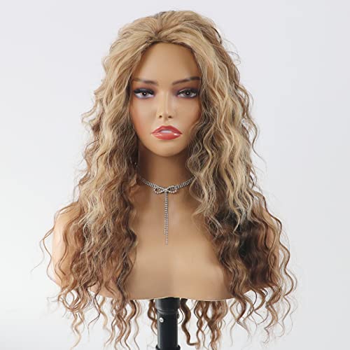 Curly blonde brown reverse ombre wig - Image 2