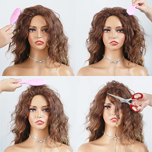 Curly blonde brown reverse ombre wig - Image 24