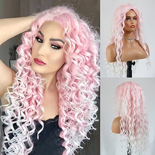 Curly blonde brown reverse ombre wig - Image 32