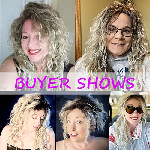 Curly blonde brown reverse ombre wig - Image 49