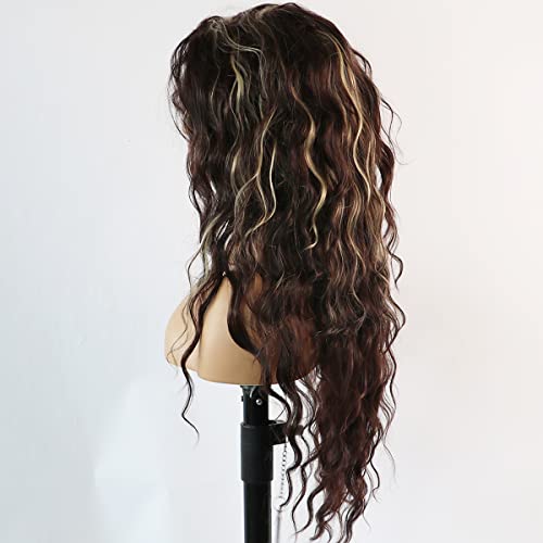 Curly blonde brown reverse ombre wig - Image 51