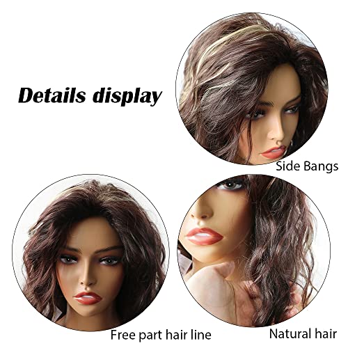 Curly blonde brown reverse ombre wig - Image 55