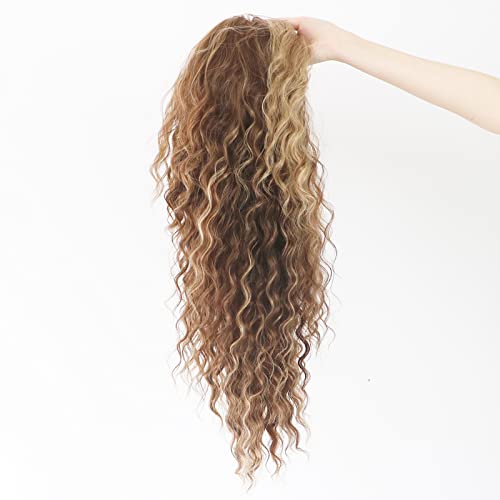Curly blonde brown reverse ombre wig - Image 6