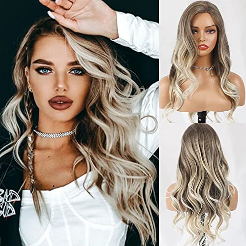 Curly blonde brown reverse ombre wig - Image 8