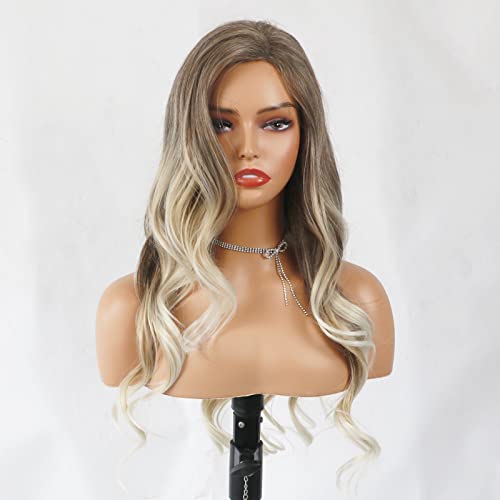 Curly blonde brown reverse ombre wig - Image 9
