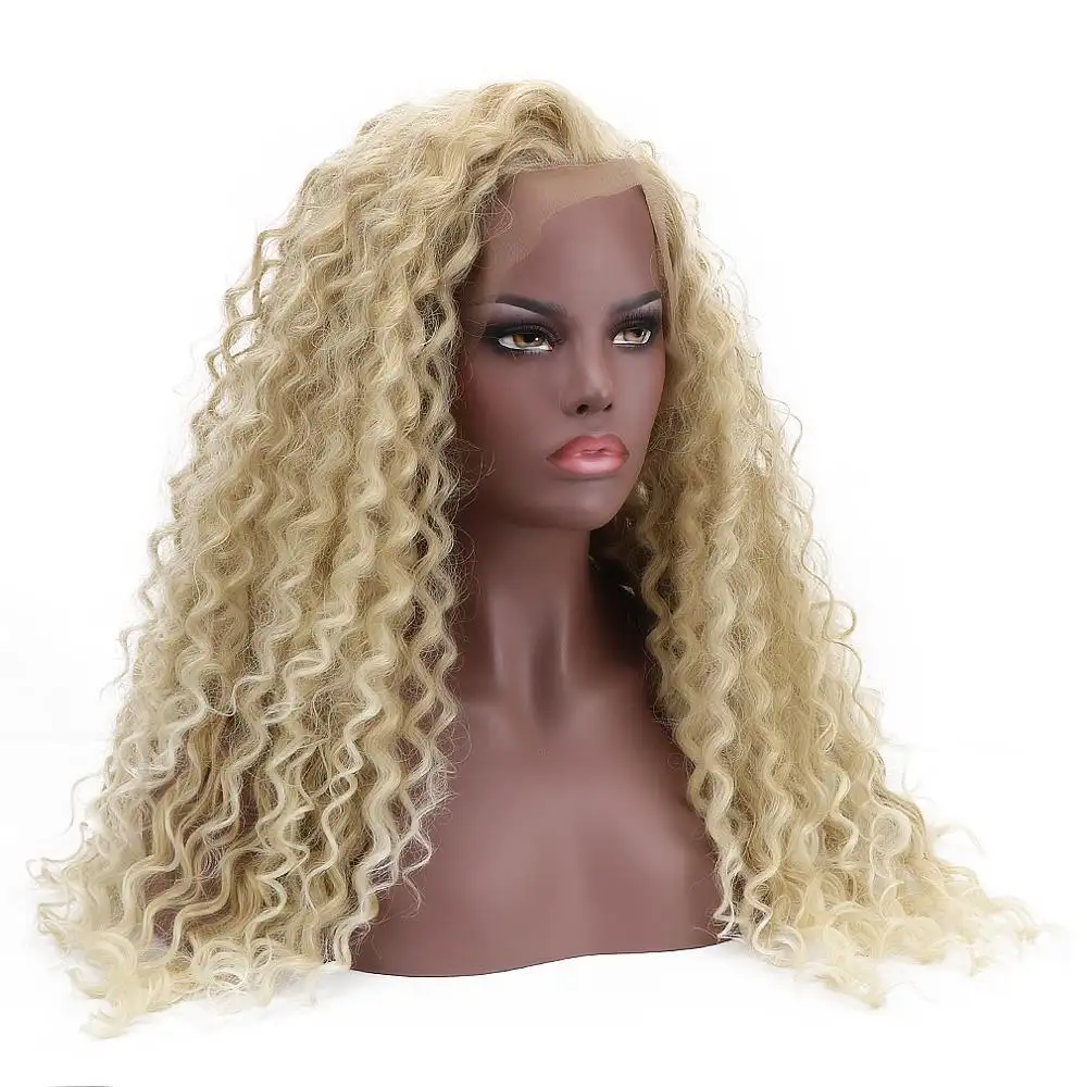 Curly Bohemian Natural Part 24'' Long  Synthetic 15*4.5 Swiss Lace Front Wig - Image 2