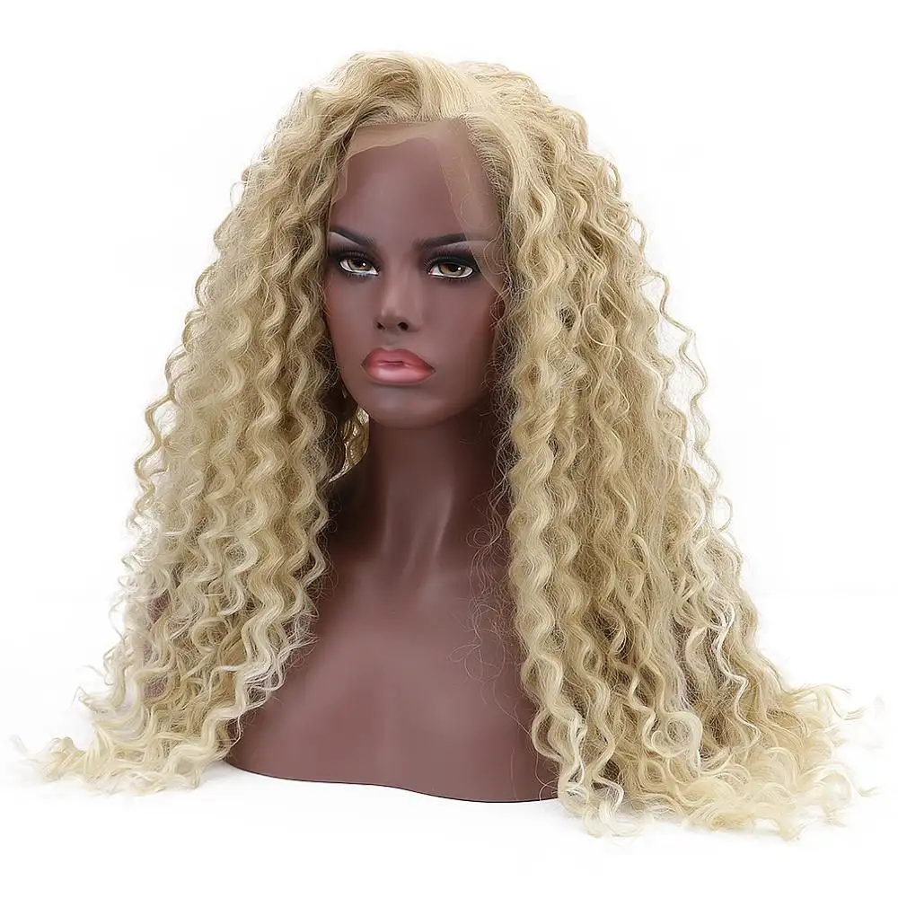 Curly Bohemian Natural Part 24'' Long  Synthetic 15*4.5 Swiss Lace Front Wig - Image 3