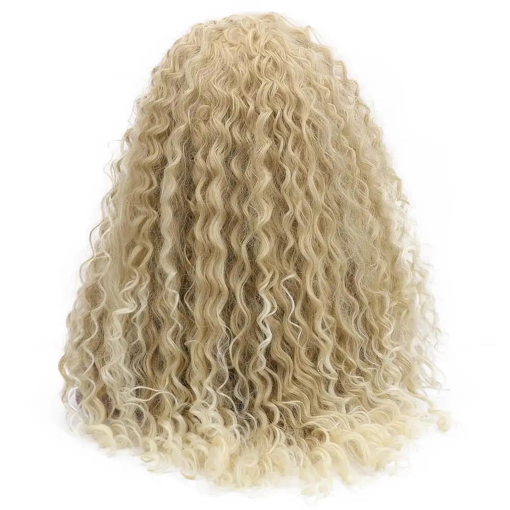Curly Bohemian Natural Part 24'' Long  Synthetic 15*4.5 Swiss Lace Front Wig - Image 4