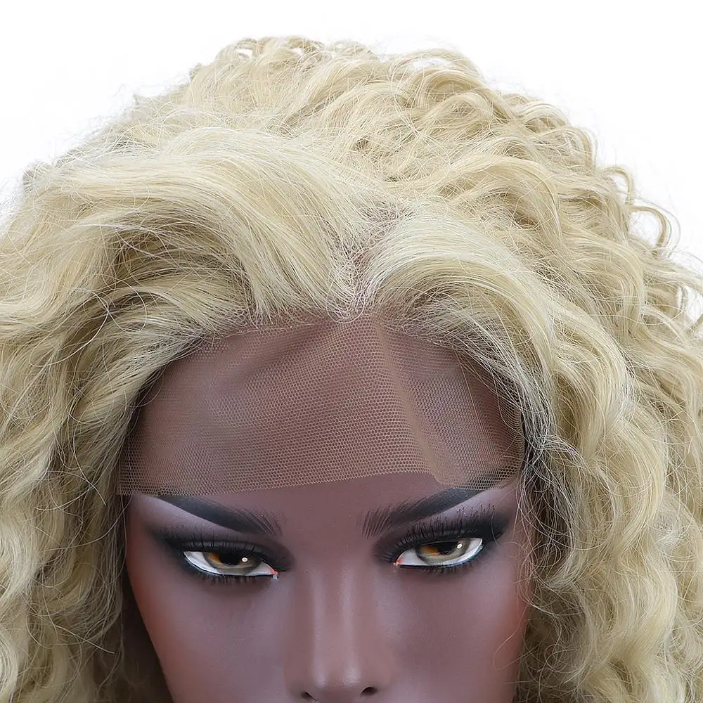 Curly Bohemian Natural Part 24'' Long  Synthetic 15*4.5 Swiss Lace Front Wig - Image 5