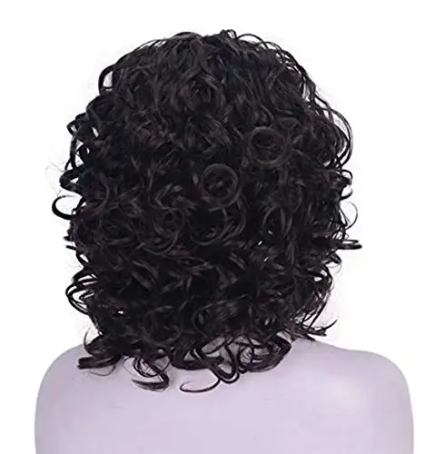 Curly Chestnut Brown Headband Wig - Image 4