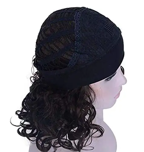 Curly Chestnut Brown Headband Wig - Image 5