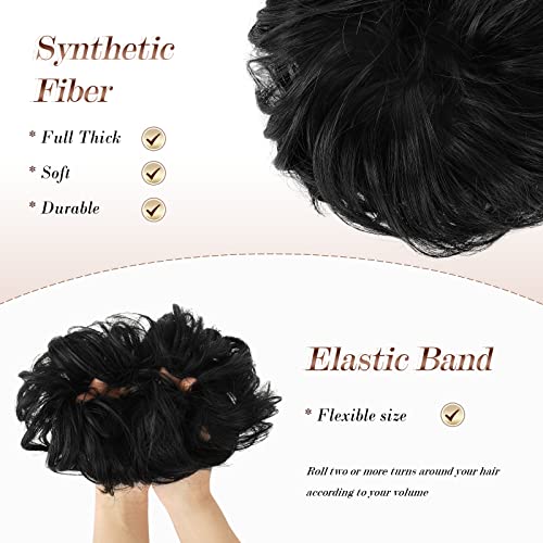 Curly Large Hair Bun Scrunchie Extension - Image 10