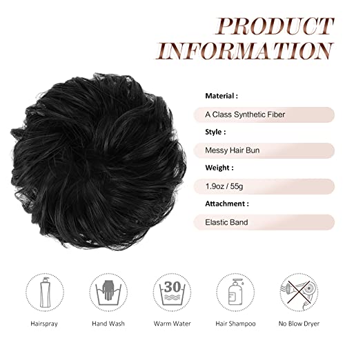 Curly Large Hair Bun Scrunchie Extension - Image 11