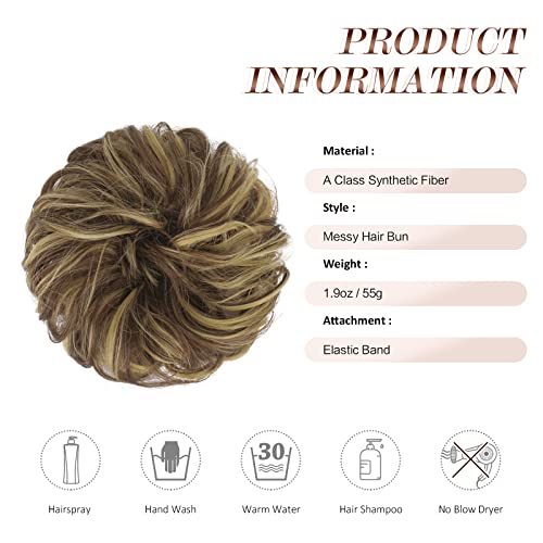 Curly Large Hair Bun Scrunchie Extension - Image 16