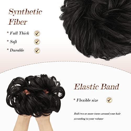Curly Large Hair Bun Scrunchie Extension - Image 31
