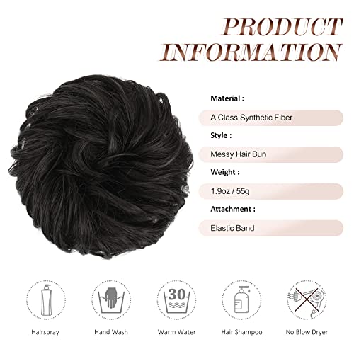 Curly Large Hair Bun Scrunchie Extension - Image 32