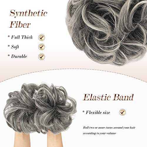 Curly Large Hair Bun Scrunchie Extension - Image 4