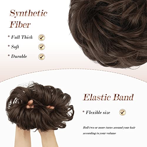 Curly Large Hair Bun Scrunchie Extension - Image 45
