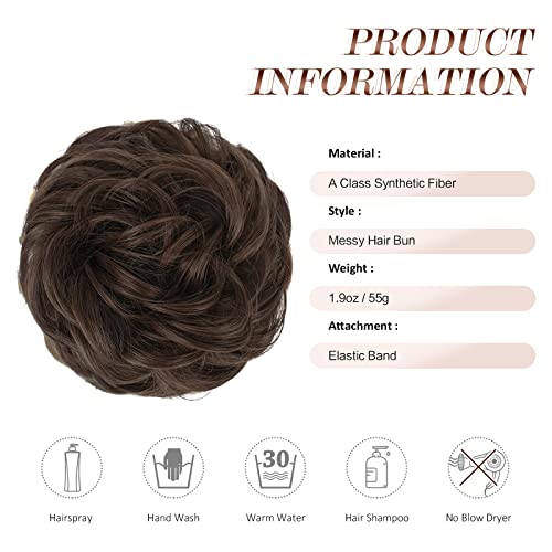 Curly Large Hair Bun Scrunchie Extension - Image 46