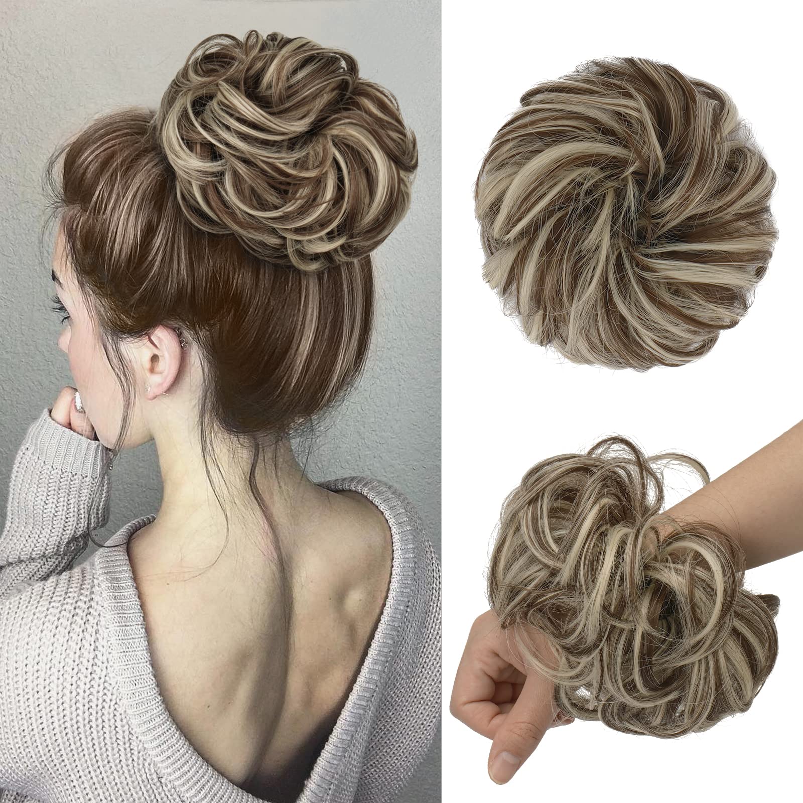 Curly Large Hair Bun Scrunchie Extension - Image 47