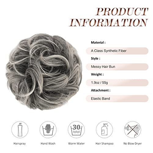 Curly Large Hair Bun Scrunchie Extension - Image 5