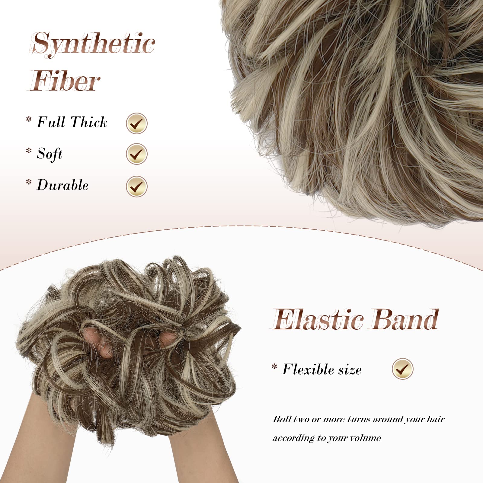 Curly Large Hair Bun Scrunchie Extension - Image 50