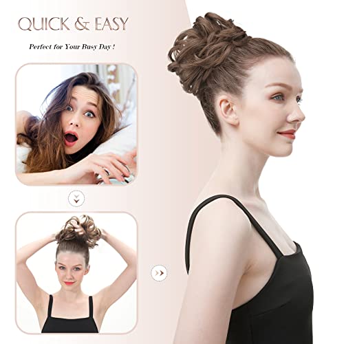 Curly Large Hair Bun Scrunchie Extension - Image 6