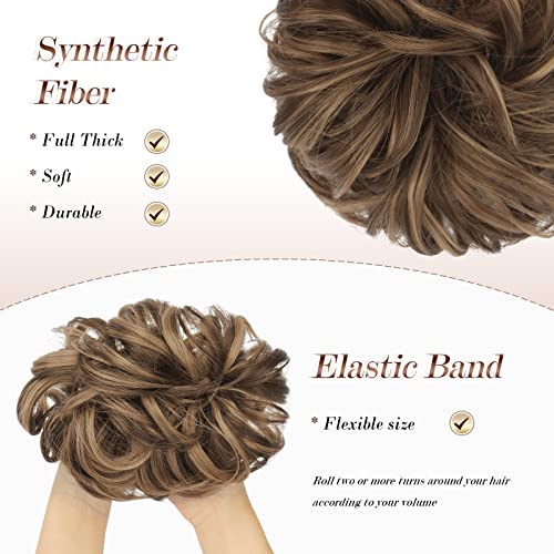 Curly Large Hair Bun Scrunchie Extension - Image 80